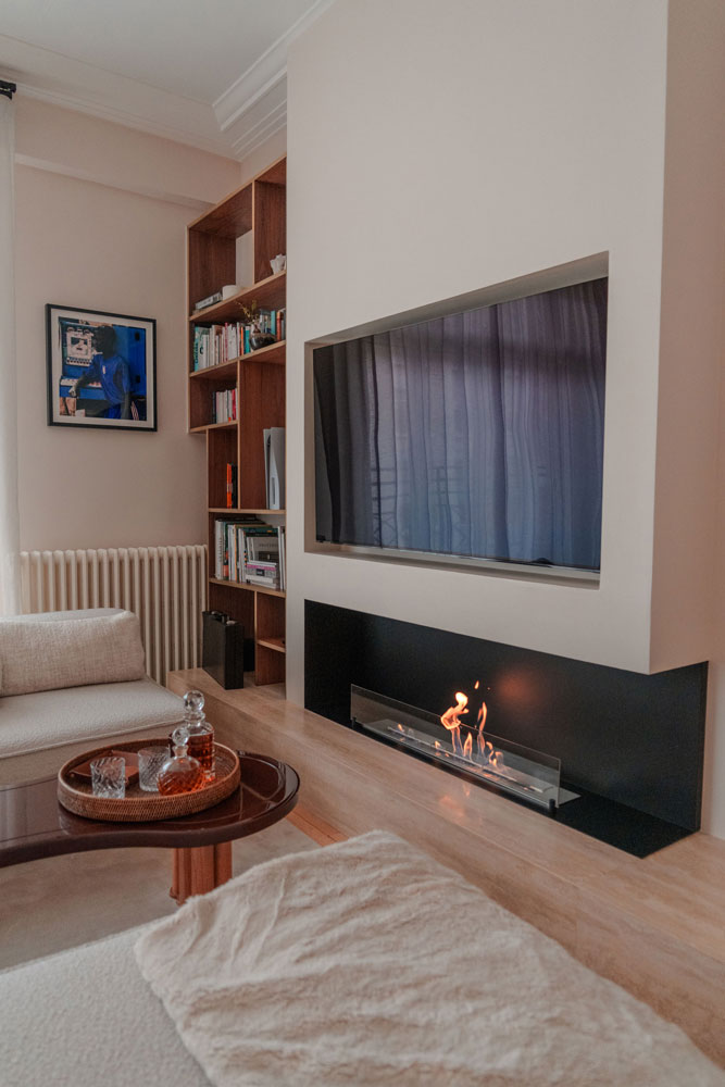 Cheminée sur-mesure ouverte